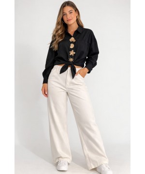 Gold Düğme Detaylı Gömlek