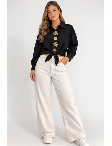 Gold Düğme Detaylı Gömlek